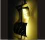 Applique “A vele Spiegate” doppia.<br />Materiale: acciaio spazzolato.<br />Finitura: spazzolato.<br />Illuminazione: led.